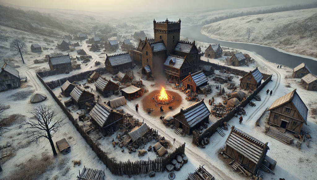 lets build a castle medieval town and castle themed homepage header graphic for ambiance